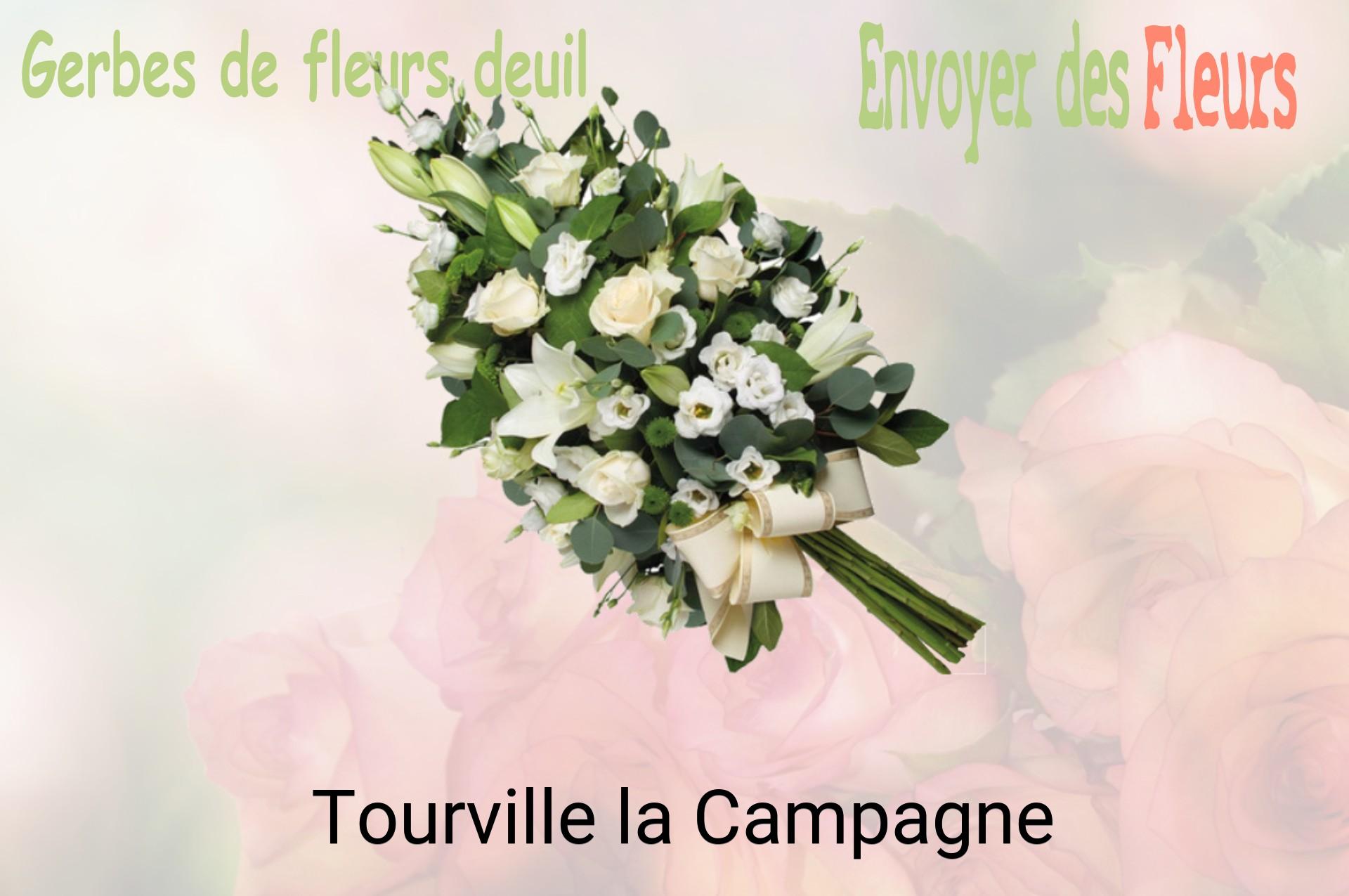 Gerbe de fleurs de deuil livrée à Tourville-la-Campagne